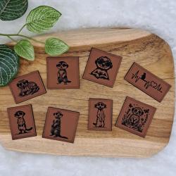 Kunstlederlabel "Erdmännchen"